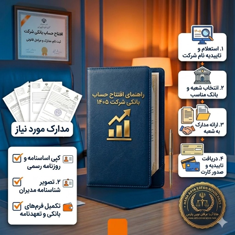 افتتاح حساب بانکی برای شرکت در سال ۱۴۰۵ (راهنمای کامل)