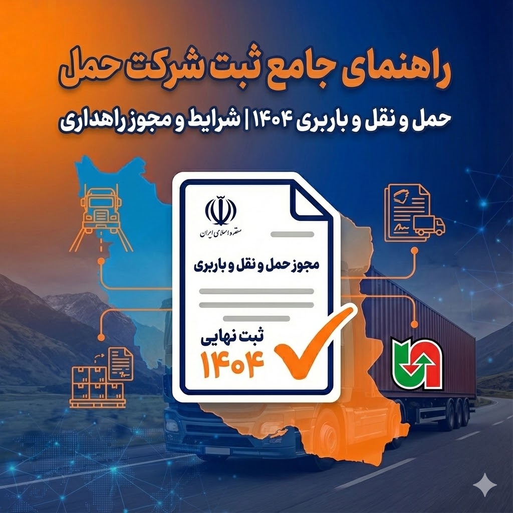 راهنمای جامع ثبت شرکت حمل و نقل و باربری ۱۴۰۴ | شرایط و مجوز راهداری
